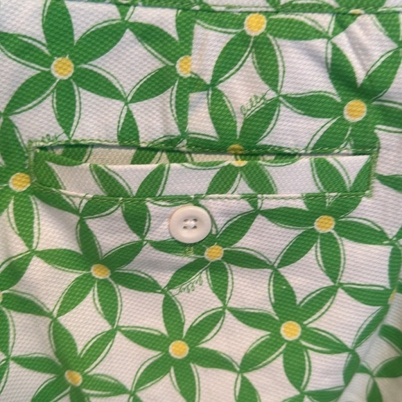 Lilly Pulitzer white capris with green and yellow - Picture 5 of 9